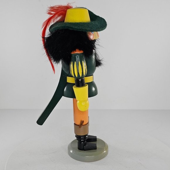 Vintage Expertic GDR Erzgebirge 9” Musketeer Wood Nutcracker Label - Picture 3 of 9